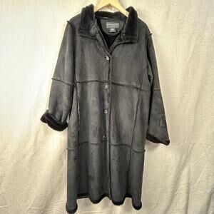 Vintage Centigrade Womens Penny Lane Coat Size Petite Large Black Long Y2K Boho